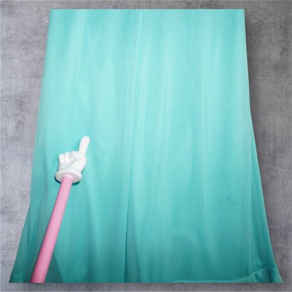 My Michelle Aqua Blue Slip Dress - Size M - Sequin Trim, Ruched Mesh, Ruffle Hem - Picture 11 of 16